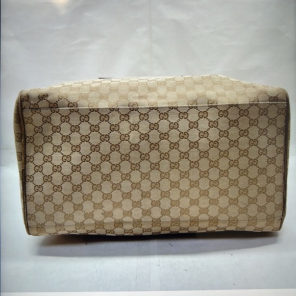 Gucci Beige Monogram Handbag Boston weekender Bag - Picture 6 of 9